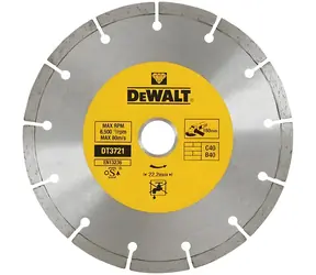 DeWalt DT3721 / Diamantový řezný kotouč na tvrdé materiály / 180x22,2 mm / Tloušťka 7 mm