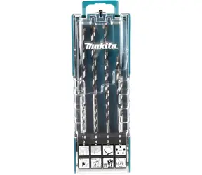 Makita Sada vrtáků TCT 8 ks / Vrtáky / válcová stopka / O 3-10 mm / dřevo, kov, zdivo