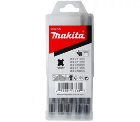 Makita Sada vrtáků do zdiva SDS-Plus / Vrtáky / Průměr 5-8 mm / Délka 110-160 mm / 5 ks