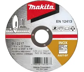 MAKITA Řezný kotouč na nerezovou ocel / O 115 mm / otvor 22,2 mm / tloušťka 1,2 mm / suché řezání