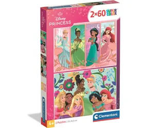 CLEMENTONI Puzzle Disney princezny / 2x60 dílků / od 4 let