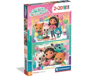 CLEMENTONI Puzzle Gábinin kouzelný domek / 2x20 dílků / od 3 let