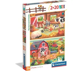 CLEMENTONI Puzzle Rodina ze statku / 2x20 dílků / od 3 let