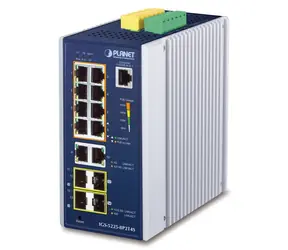 Planet IGS-5225-8P2T4S / Switch průmyslový / L3 / 8x 1Gb PoE 240W / 2x 1Gb SFP / 2x 2,5Gb SFP / -40 až 75°C