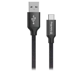 Colorway černá / Datový kabel / USB-A - USB-C / 2,4 A / 2 m
