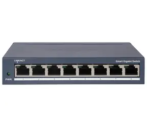 Hikvision DS-3E1508-EIV2 / Smart switch / 8x GbE RJ-45 / bez ventilátoru