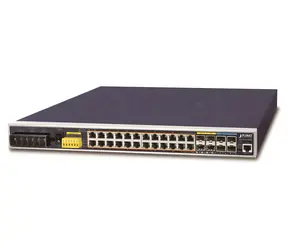 PLANET IGS-6325-24P4X / Switch průmyslový / L3 / 24x 1Gb RJ-45 / 4x 10Gb SFP+ / PoE 802.3at 440W / IP30