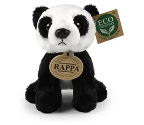 RAPPA Plyšová panda 13 cm / ECO-FRIENDLY / od 0 měsíců