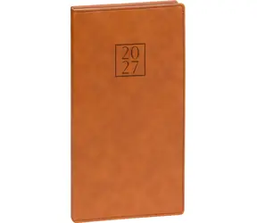 NOTIQUE Prestigio 2027 hnědý / Kapesní diář / 9 × 15,5 cm
