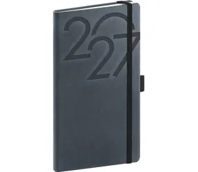 NOTIQUE Ajax 2027 černý / Kapesní diář / 9 × 15,5 cm