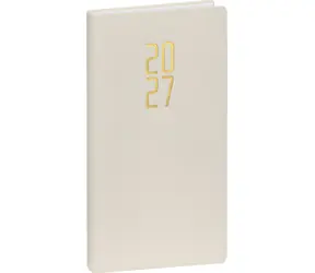 NOTIQUE Kapesní diář Ponza 2027 krémový / 9 × 15,5 cm / týdenní