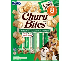 Churu Dog Bites kuře, tuňák / Pamlsky pro psy / 96 g