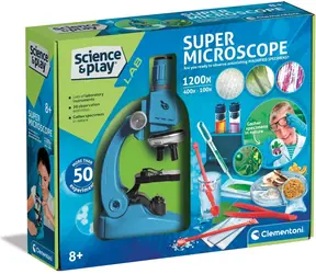 CLEMENTONI Science&Play Super Mikroskop / Vědecká sada / zvětšení až 1200×