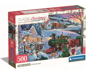 CLEMENTONI Puzzle Vánoční kolekce: Vánoční vlak / 500 dílků / od 12 let