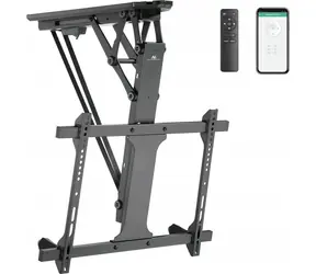 Maclean MC-880T černý / Stropní držák pro TV / elektrický pohon / VESA 600x400 / 32-70" / 35 kg