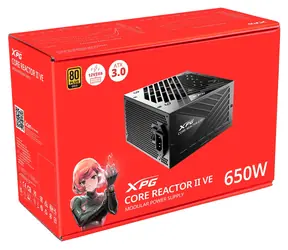 ADATA XPG CORE REACTOR II VE černá / Zdroj / 650 W / ATX 3.1 / 80 PLUS Gold / plně modulární / 12VHPWR konektor