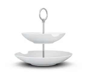 FIFTYEIGHT Servírovací stojan Food-Tempel / Dětské nádobí / 2 patra / hluboké talíře