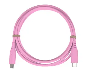 PremiumCord silikonový USB-C - USB-C růžová / Kabel / 60W / PD / 480 Mbps / 1,5 m