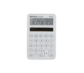 Maul ECO MD 1 bílá / Kalkulačka / desetimístná / solární napájení