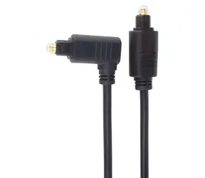 PremiumCord Toslink 90° kabel černá / Audio kabel / Toslink (M) - Toslink (M) 90° / průměr 4 mm / 2 m