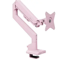 Arozzi Alzare Neo růžová / Stolní držák monitoru / VESA 75-100 mm / do 9 kg / náklon ±45° / otočení 360°
