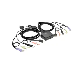Eaton 2-Port USB HDMI KVM se zvukem / Kabelový přepínač / 2x PC / Audio / 1,2 m kabely