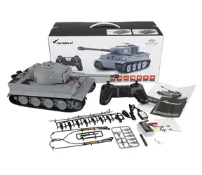 AMEWI RC tank Tiger I šedá / 1:24 / RTR / IR bojová funkce / 2.4GHz