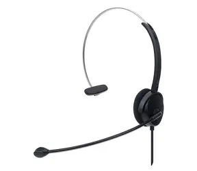 Manhattan Mono USB headset On-Ear černá / Headset / Mono / USB-A / Kabel 1,5 m