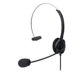 Manhattan Mono USB headset On-Ear černá / Headset / Mono / USB-A / 69 g