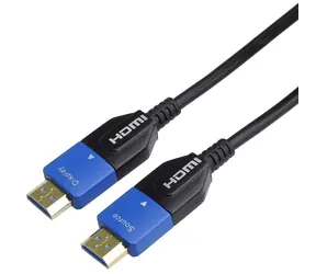 PremiumCord HDMI 2.1 optický 5m zlacený / Kabel HDMI / Ultra High Speed / 8K 60Hz / 4K 120Hz / 48 Gb/s