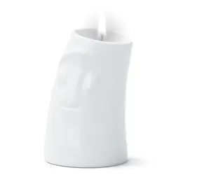 FIFTYEIGHT Kerzenschmusie VERSCHMUST bílá / Svícen / porcelán / velký / vč. čajové svíčky