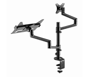 Gembird MA-DA-04 černá / Stolní držák monitoru / 2x rameno / VESA 75x75, 100x100 / 17-32" / nosnost 8 kg