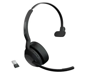Jabra Evolve2 55 UC Mono + Link380a černá / Mono sluchátko / mikrofon / ANC / Bluetooth / USB-C