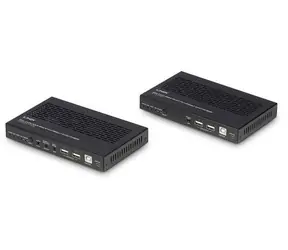 Lindy HDMI KVM extender 100 m černá / KVM extender / HDBaseT 3.0 / Cat6a / 4K60 / RS-232