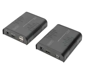 Digitus HDMI KVM IP Extender Set černá / HDMI extender / KVM / Cat5e / 120 m / Full HD 60Hz