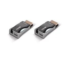 Lindy 38392 tmavě šedá / HDMI extender po optickém vlákně / 4K 60Hz / 300 m / LC konektor