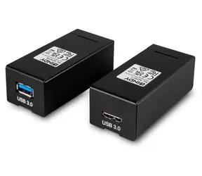 Lindy USB 3.1/3.0 extender po optickém vlákně 400 m / Extender / LC-LC konektory / napájení 5V/3A / 0-50 °C