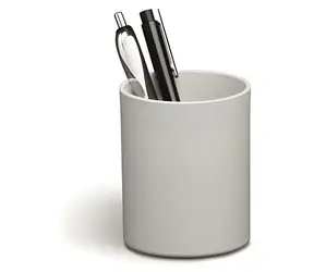 Durable ECO Stojánek na psací potřeby šedý / Stojánek na tužky / recyklovaný plast / O 8 cm