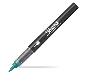 SHARPIE Popisovač Creative zelená / Štětcový hrot / Akrylová náplň / Voděodolný