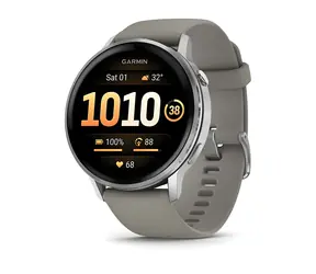 Garmin Venu 4 45mm stříbrná / Chytré hodinky / 1.4" / BT / ANT+ / Wi-Fi / 5 ATM
