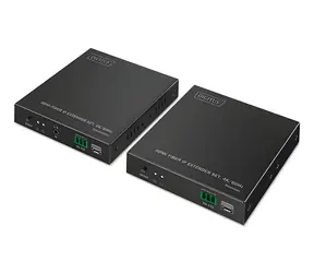 Digitus HDMI Fiber IP Extender Set černá / Extender HDMI signálu / 4K/60Hz / optický SFP / až 40 km