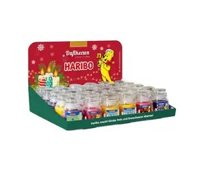 HARIBO Pultový display bonbóny Zimní edice / 30 × 85 g / 6 příchutí
