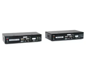 LevelOne KVM-9036 černá / KVM extender / Cat5 / 2x USB-A / 2x VGA / 100m