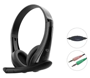 Conceptronic 3,5mm sluchátka na uši černá / Sluchátka / S mikrofonem / 32 Ohm / 1,8 m