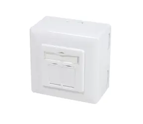 LogiLink síťová zásuvka CAT6 2x RJ45 bílá / Síťová zásuvka / stíněná / PoE++ / pod omítku