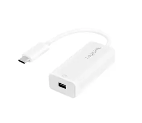 LogiLink USB-C na Mini DisplayPort bílá / Adaptér / USB 3.2 Gen1 / 4K 60Hz / 0,15 m