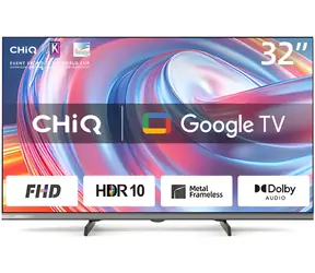 32" CHiQ L32FM9V černá / 1920 x 1080 / LED / Google TV / HDMI / USB / Wi-Fi / BT