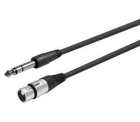 VivoLink XLR (F) - Jack 6,35mm audio kabel 3m / Audio kabel / černá