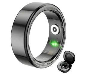 COLMI R02 velikost 11 (20,3 mm) černá / Chytrý prsten / Bluetooth 5.0 / IP68 / nabíjecí pouzdro