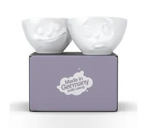 Fiftyeight Products Sada misek Glücklich & Och bitte bílá / Sada misek / 200 ml